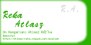 reka atlasz business card